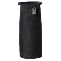 Pulp cylinder vase. Zero Waste, Black