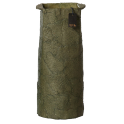 Pulp cylinder vase. Zero Waste, Burnt Olive