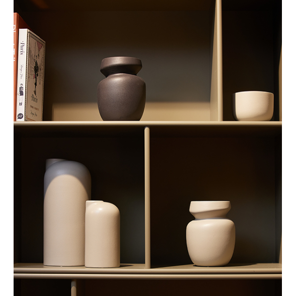 ANIA vase, sand finish, White