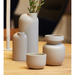 Anna keramik vase hj med sand finish, Sand