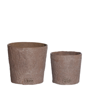 S/2 Terra mini pots, Light Brown