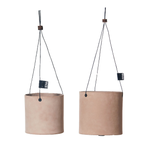 Tokyo Hanging pots, st med 2, Light Brown