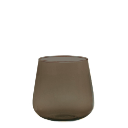 Valencia drop vase i genanvendt glas, Kaffe