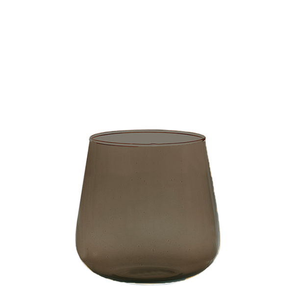 Valencia drop vase i genanvendt glas, Kaffe