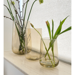 Valencia drop vase, Champagne