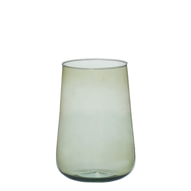 Valencia drop vase i genanvendt glas, Sage