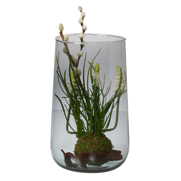 Valencia drop vase, Mauve Taupe