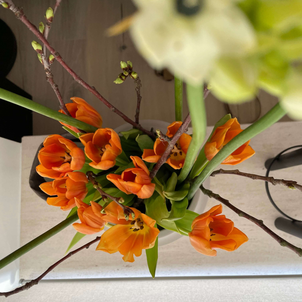 Valencia drop vase i genanvendt glas, Sage