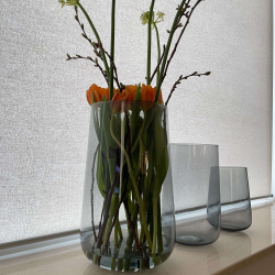 Valencia drop vase, Mauve Taupe