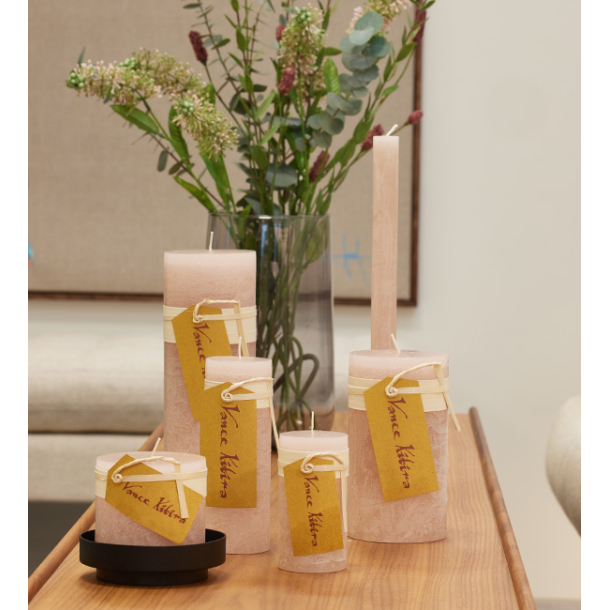 Vienna Pillar candle holder &amp; Tray. Black