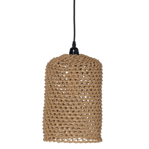 Woven paper lamp, small, incl. socket & cord