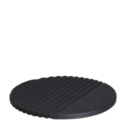 XL Rund Wave Bakke, Sort mat