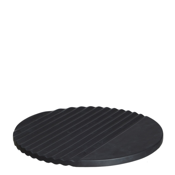 XL Rund Wave Bakke, Sort mat