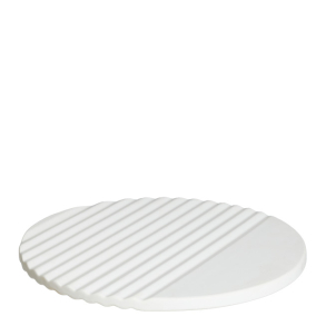 XL Rund Wave Bakke, Hvid mat