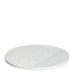 XL Rund Wave Bakke, Hvid Mist