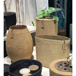 S/3 XL WOOD'z vase/pots, Light Wood