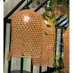 Woven paper lamp, small, incl. socket &amp; cord