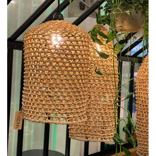 Woven paper lamp, small, incl. socket &amp; cord