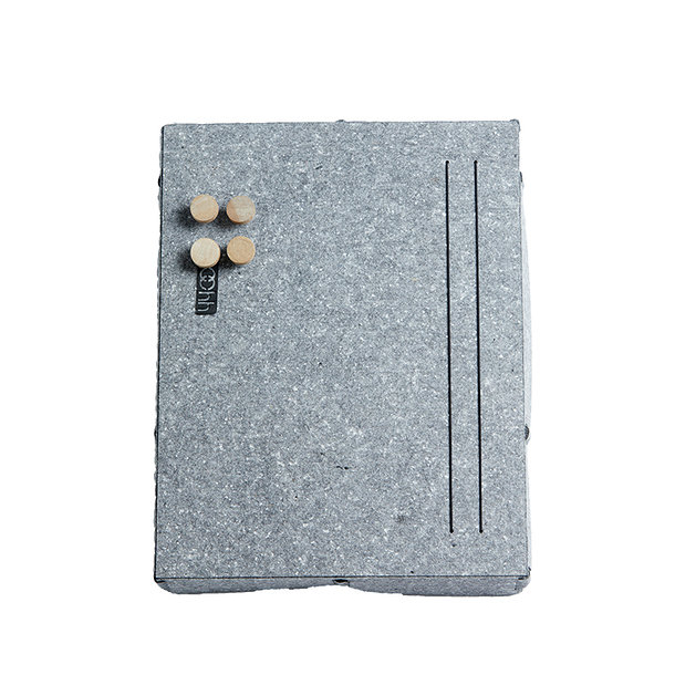 Eco-felt opslagstavle inkl. 4 trstifter, Grey