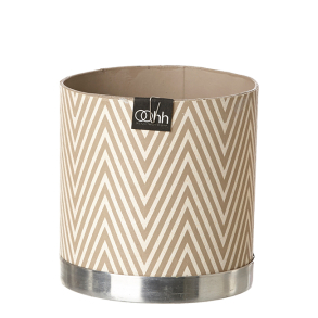Cylinder potte, White/Light Brown