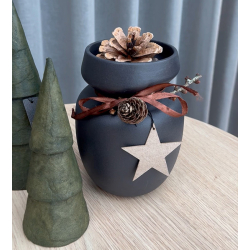 ANIA vase, sand finish, Black