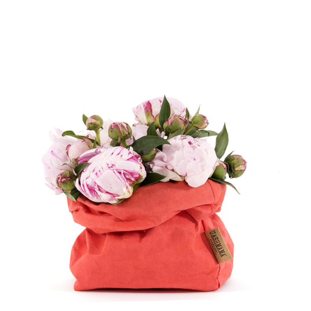 Washable Paper Bag, Coral