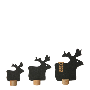 St med 3 eco-felt rensdyr p trfod, Black