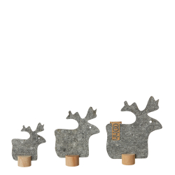 St med 3 eco-felt rensdyr p trfod, Gr