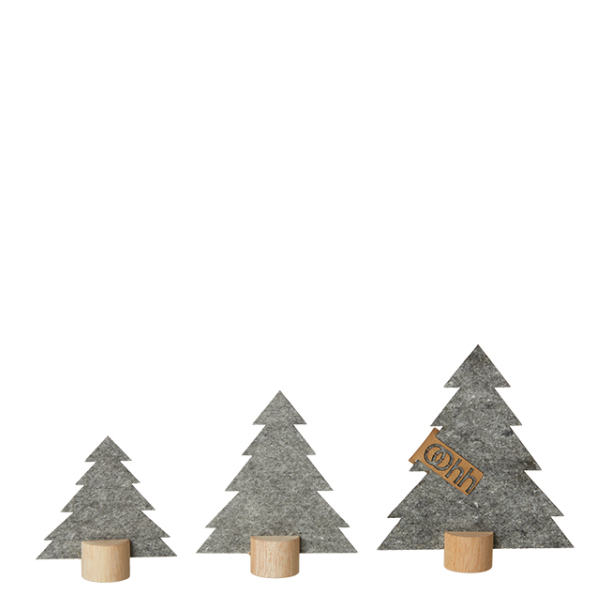 St med 3 eco-felt trer p trfod, Gr
