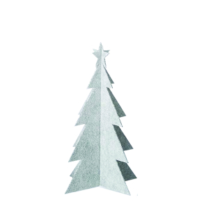 Eco-felt juletr, mellem, White