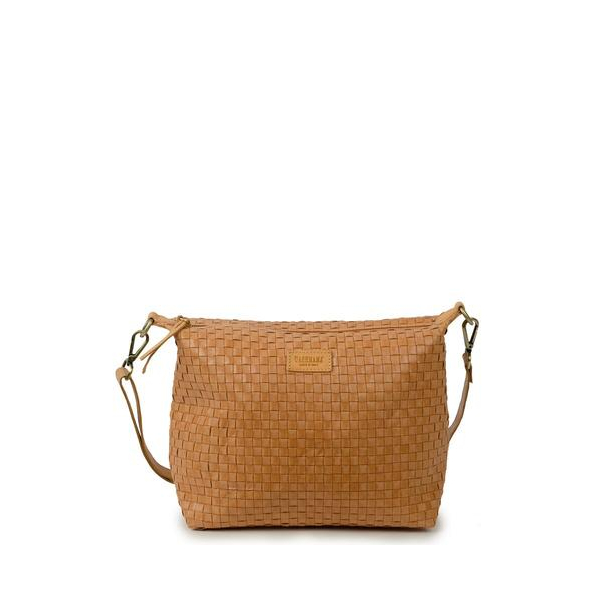 GEMMA BAG SMALL INTRECCIATO CAMEL