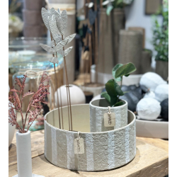 Hampton potte/blyantsholder. Hvid/Beige