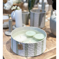 Bag of 12 floating pebble candles, 6 Sage + 6 Ocean Mist