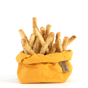 Washable Paper Bag, Mustard