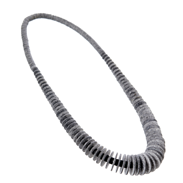 Necklace Eco-felt, Grey