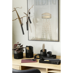 Pen Holder til kuglepen af ruskind, Black