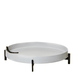 Wooden pedestal for trays, Black