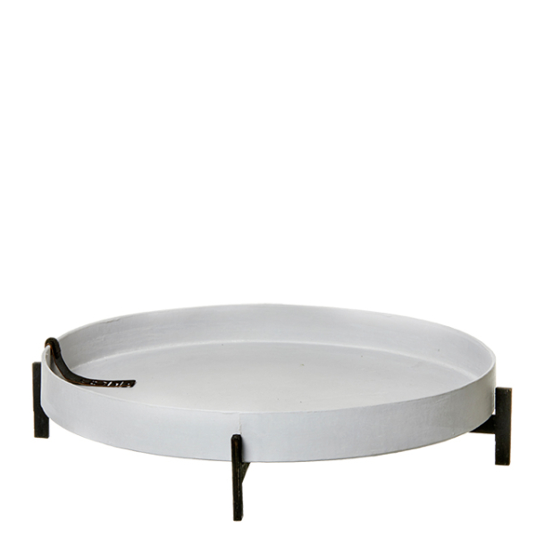 Wooden pedestal for trays, Black