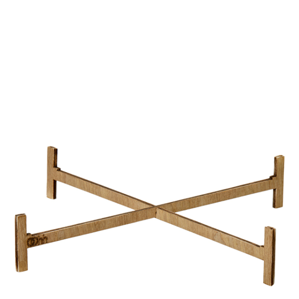 Wooden pedestal for trays, Nat