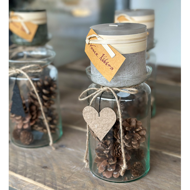 Valencia Duo, vase &amp; lysestage, Clear