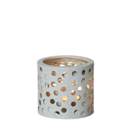 Dots Silhouette Glas, fyrfadsstage / vase, Crystal Grey