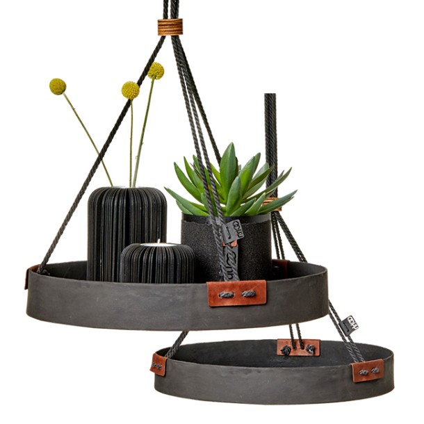 Urban Hanging Trays, st med 2 bakker, Black 
