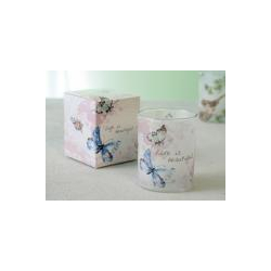 Set of 18 Tea Light Holders, Watercolor Artistry