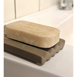 Wave tile / soap tray, Taupe