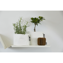 Flower bag potte White