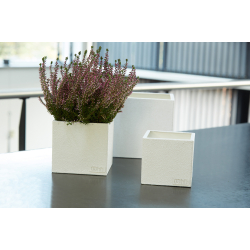 Firkantet Blomsterpotte, White