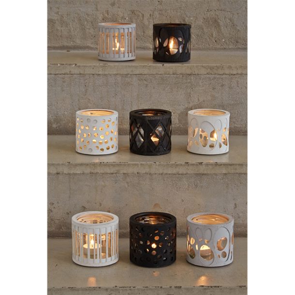 Harlequin Silhouette Glas, fyrfadsstage / vase, White