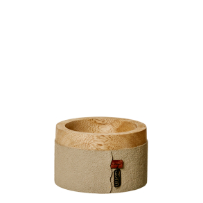 Wooden bowl w/sand paper, Light Br