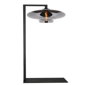 Standerlampe med Lantern sk�rm,Metallic smoke