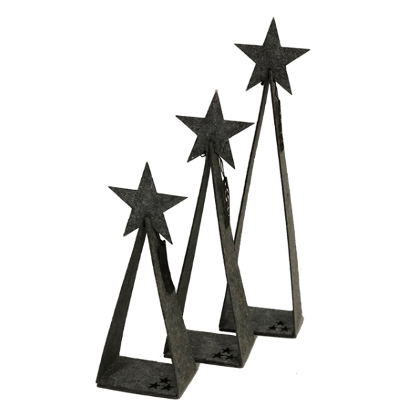 Eco-felt Triangle trer, Grey